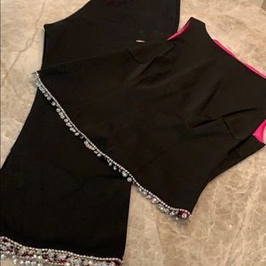 Trina Turk faille cocktail top and pant set